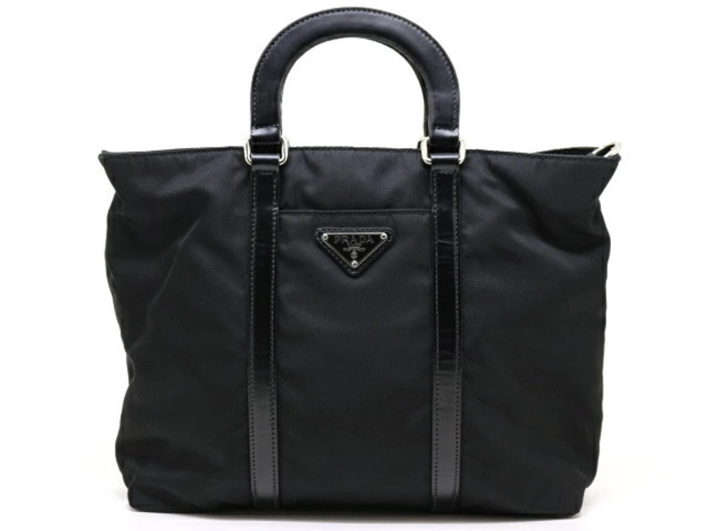 Prada Bag Handbag Shoulder Leather Black
